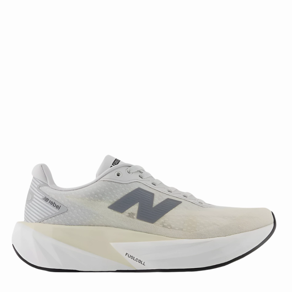 Stable arch High quality standard New Balance Women's Fuelcell Rebel v5 Running Shoes in Linen/Grey Matter/White AW25