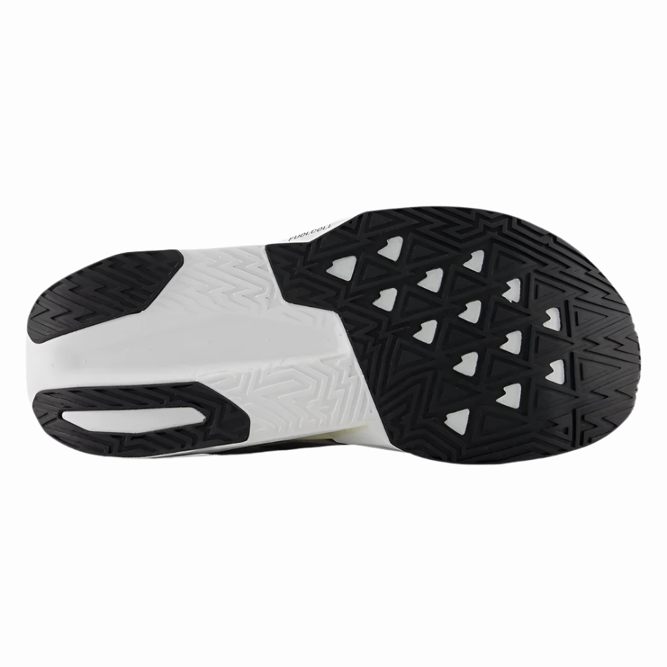 Dynamic Fit Collar New Balance Women's Fuelcell Rebel v5 Running Shoes in Linen/Grey Matter/White AW25