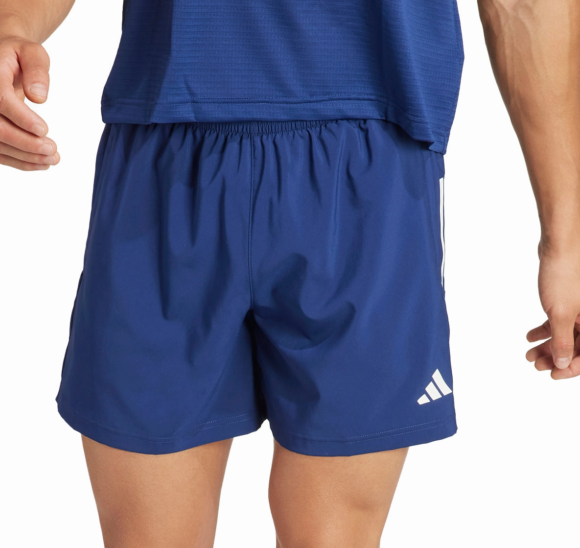 adidas Own The Run 7 Inch Mens Running Shorts - Blue Sustainable Double Layered Knees
