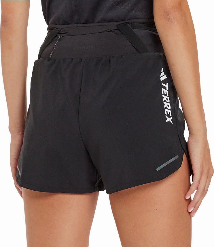 runners Wrinkle resistant fabric adidas Terrex Agravic 3 Inch Womens Running Shorts - Black