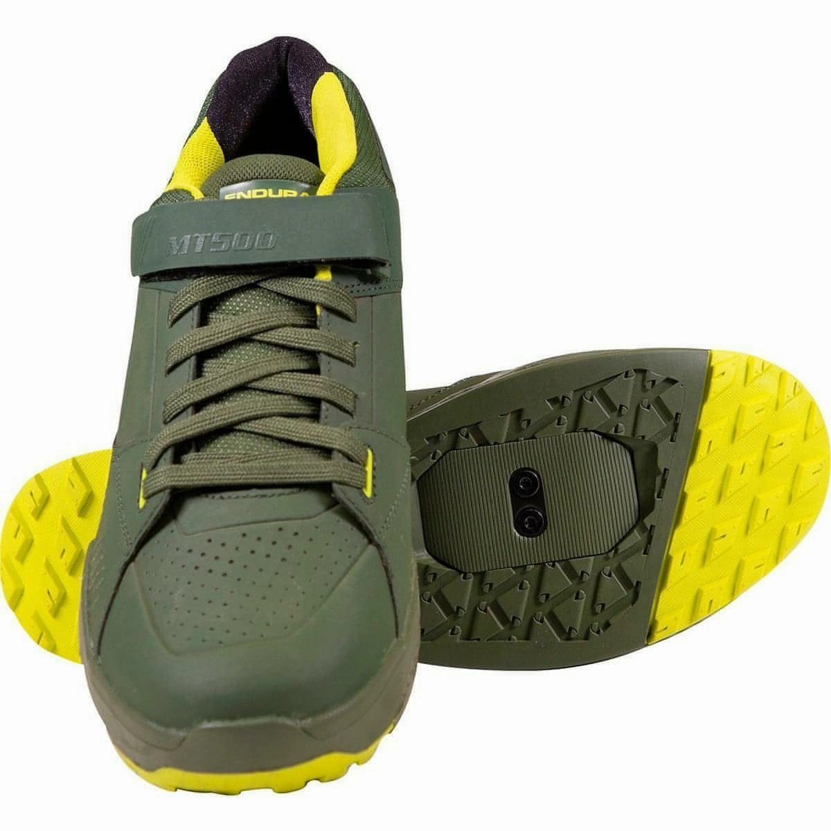 Endura MT500 Burner Clipless Mens MTB Cycling Shoes - Green Day Ready Stability Heel