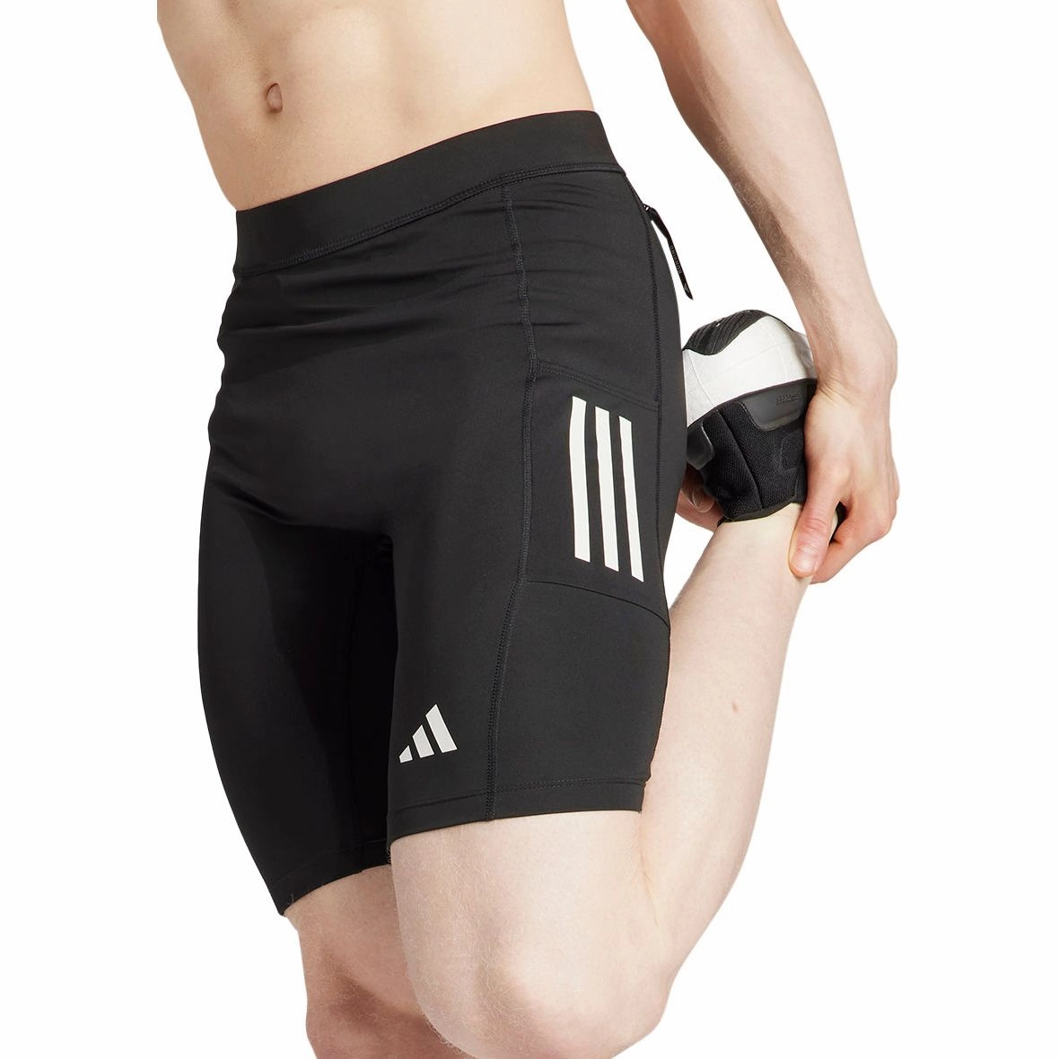 Fit Ready adidas Own The Run Mens Short Running Tights - Black