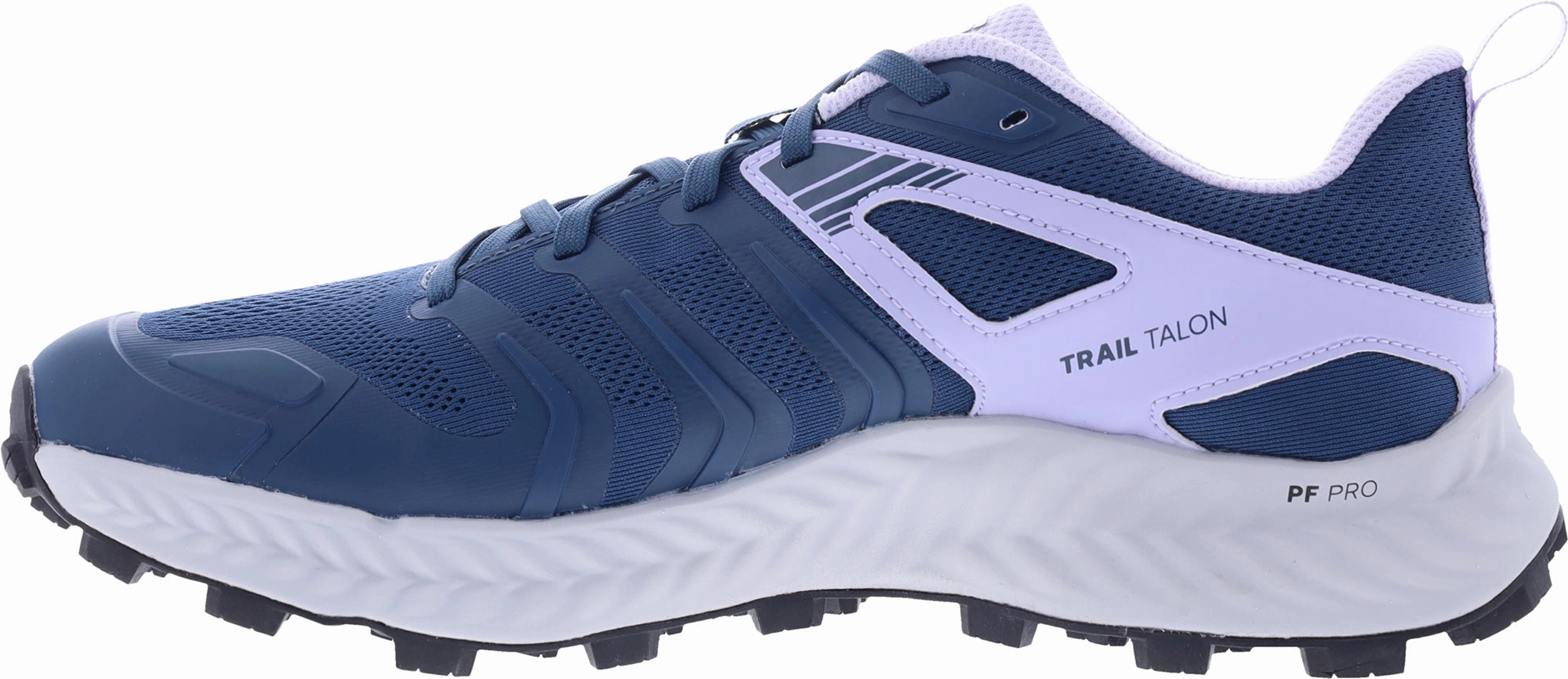 running in a tied - arch bridge area shoes Inov8 TrailTalon WIDE FIT Womens Trail Running Shoes - Blue