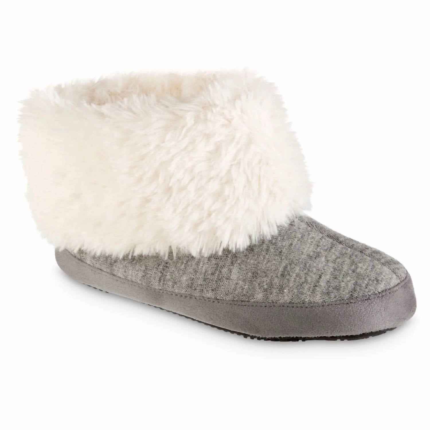 Mule Design Women's Knit Marisol Boot Eco Comfort Slipper In Heathered Gray
