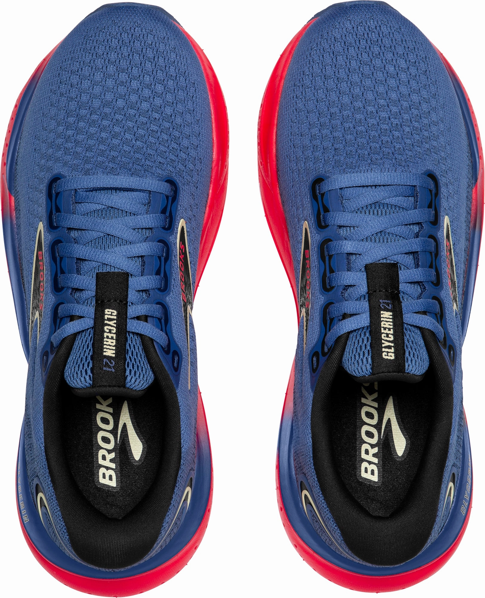 Brooks Glycerin 21 Womens Running Shoes - Blue rough shoes running in triathlons shoes