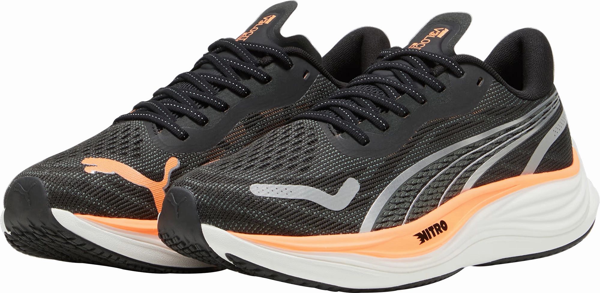 Puma Velocity Nitro 3 WIDE FIT Mens Running Shoes - Black Multi Directional Flex Zones