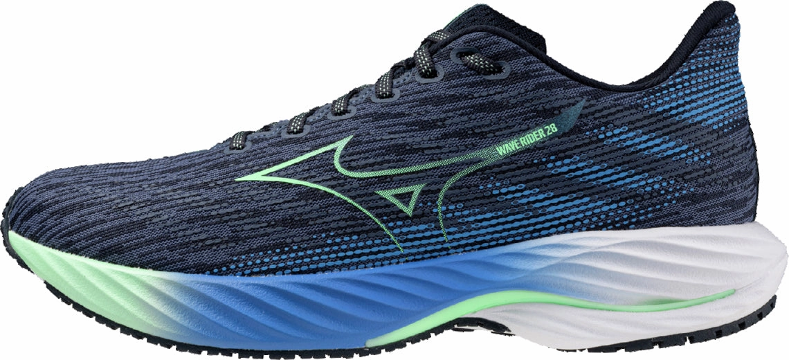 Style Motion Mizuno Wave Rider 28 Mens Running Shoes - Blue