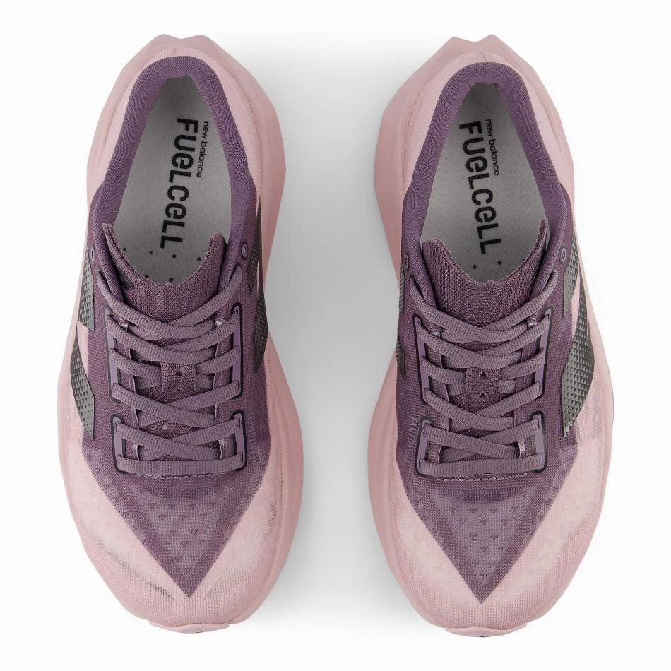 snug shoes Breathable Footwear New Balance Women's FuelCell Rebel V4 Running Shoes in Twilight Haze/Dark Ice Wine/Black SS25