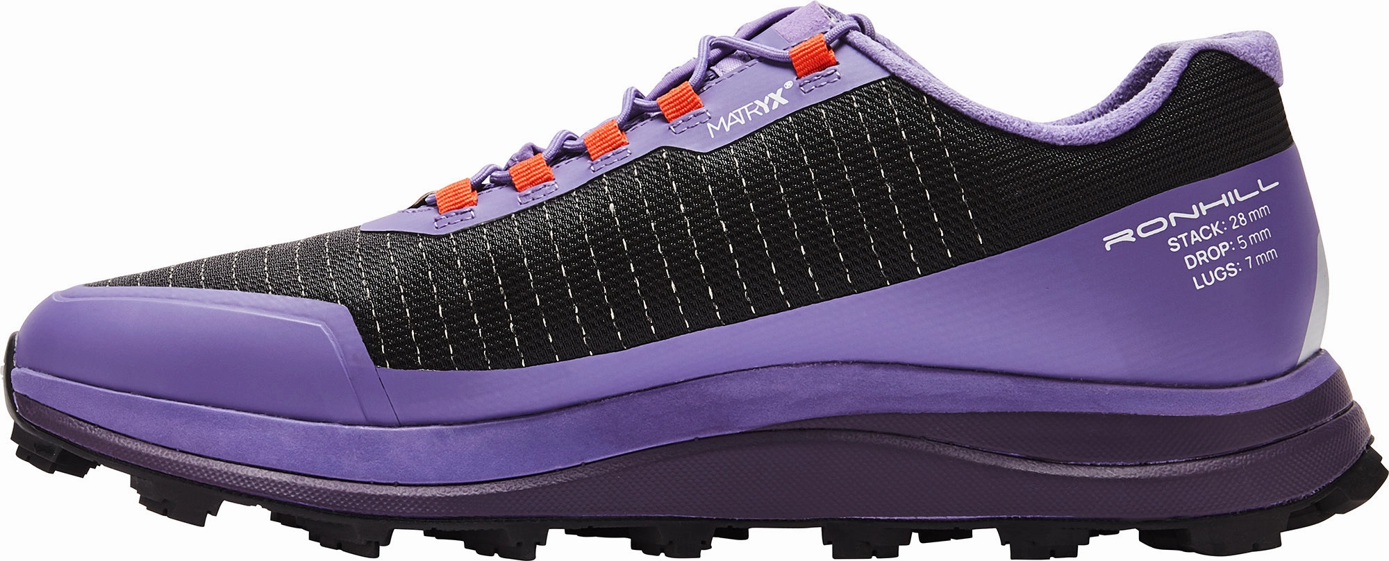 Ronhill Reverence Womens Trail Running Shoes - Purple Pressure Redistribution Tech Asymmetric Lacing Configuration