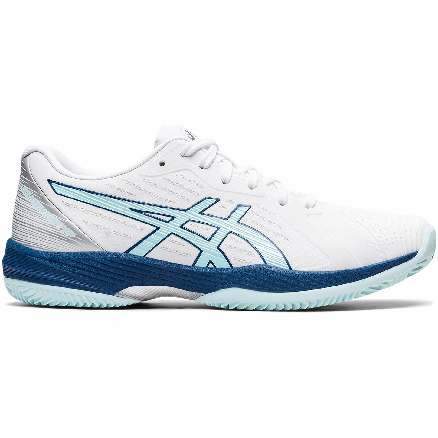 Asics Solution Swift FF Clay Womens Court Shoes - White Adaptive Heel Cradle