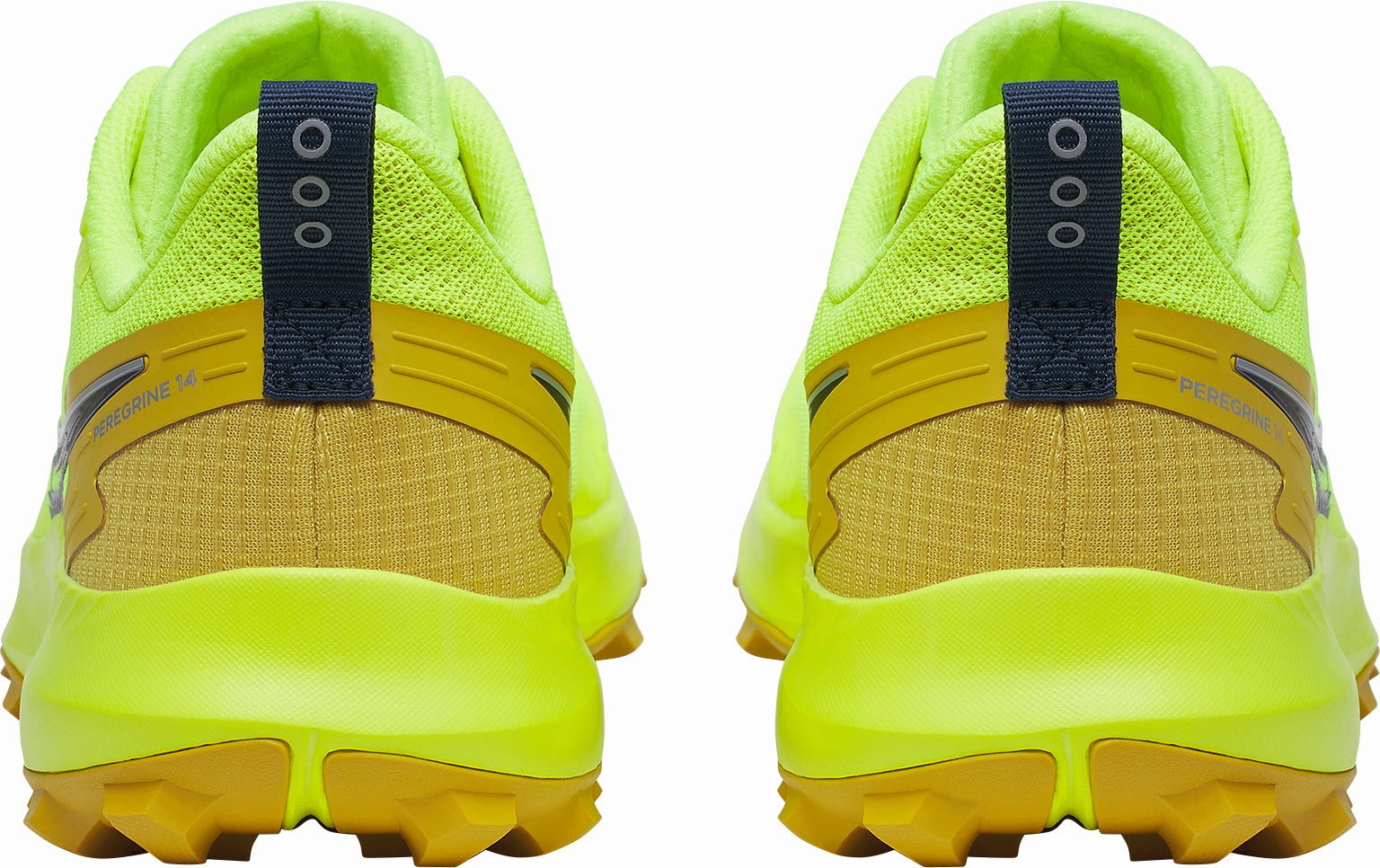 weekend running shoes Footbed Relief Saucony Peregrine 14 Mens Trail Running Shoes - Yellow