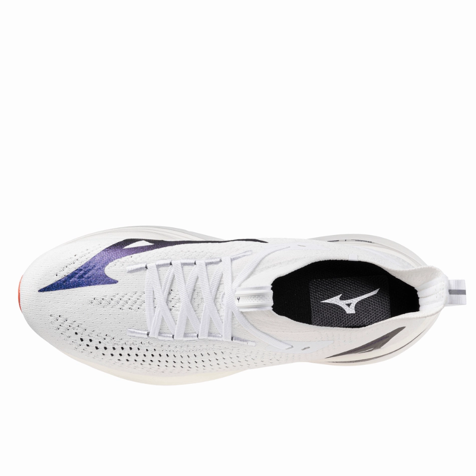 Bounce Back Cushioning Mizuno Men's Neo Vista 2 Running Shoes in White/White/Iris Bloom AW25