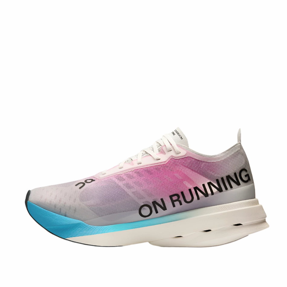 On Women's Cloudboom Strike Running Shoes in White/Horizon AW25 rainy - day - runner Impact Protection Layer