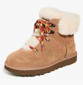 Comfy Outdoor Classic Rain Boots Ugg Women's, Classic Mini Alpine Lace Boot In Chestnut