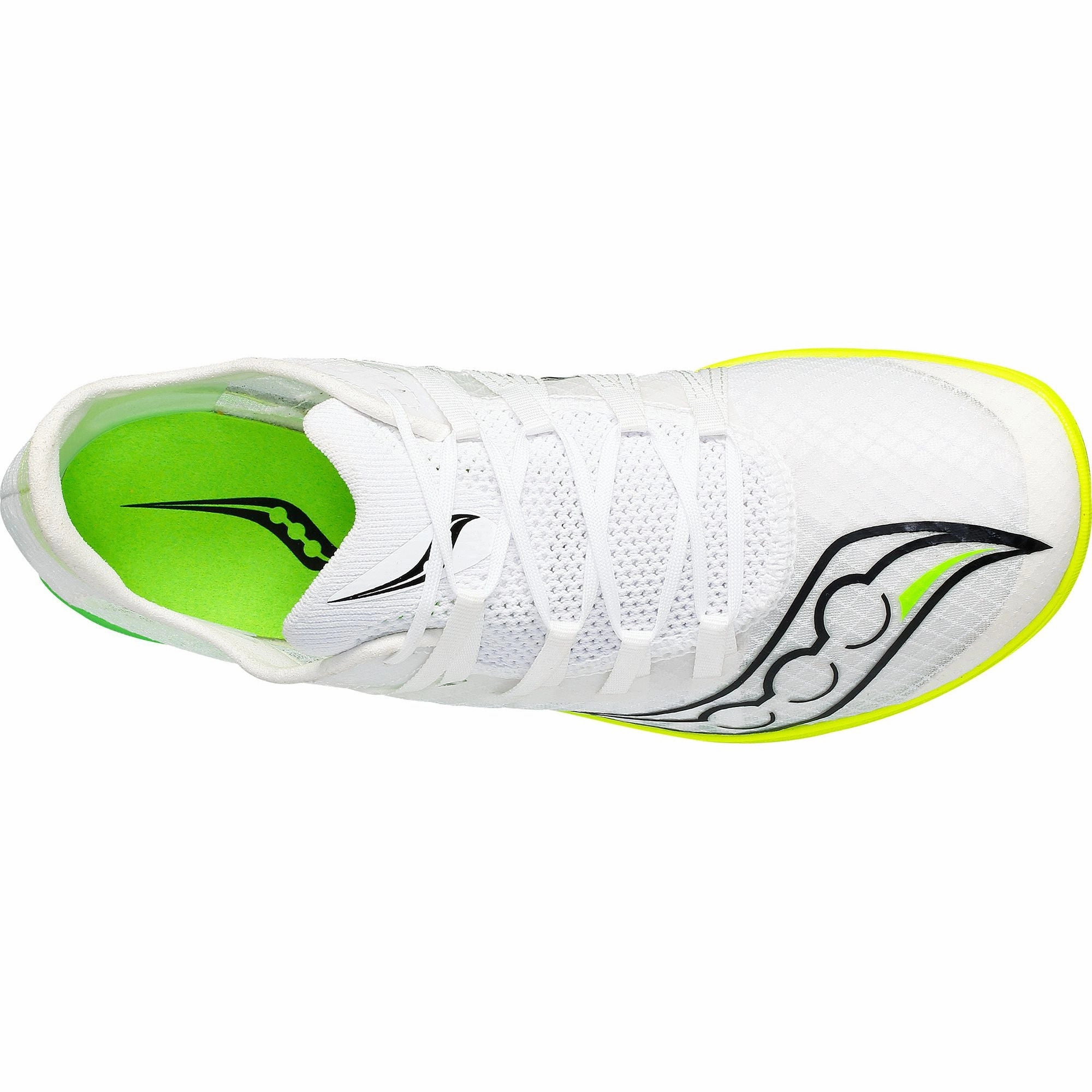 Saucony Terminal VT Womens Running Spikes - White Foot alignment