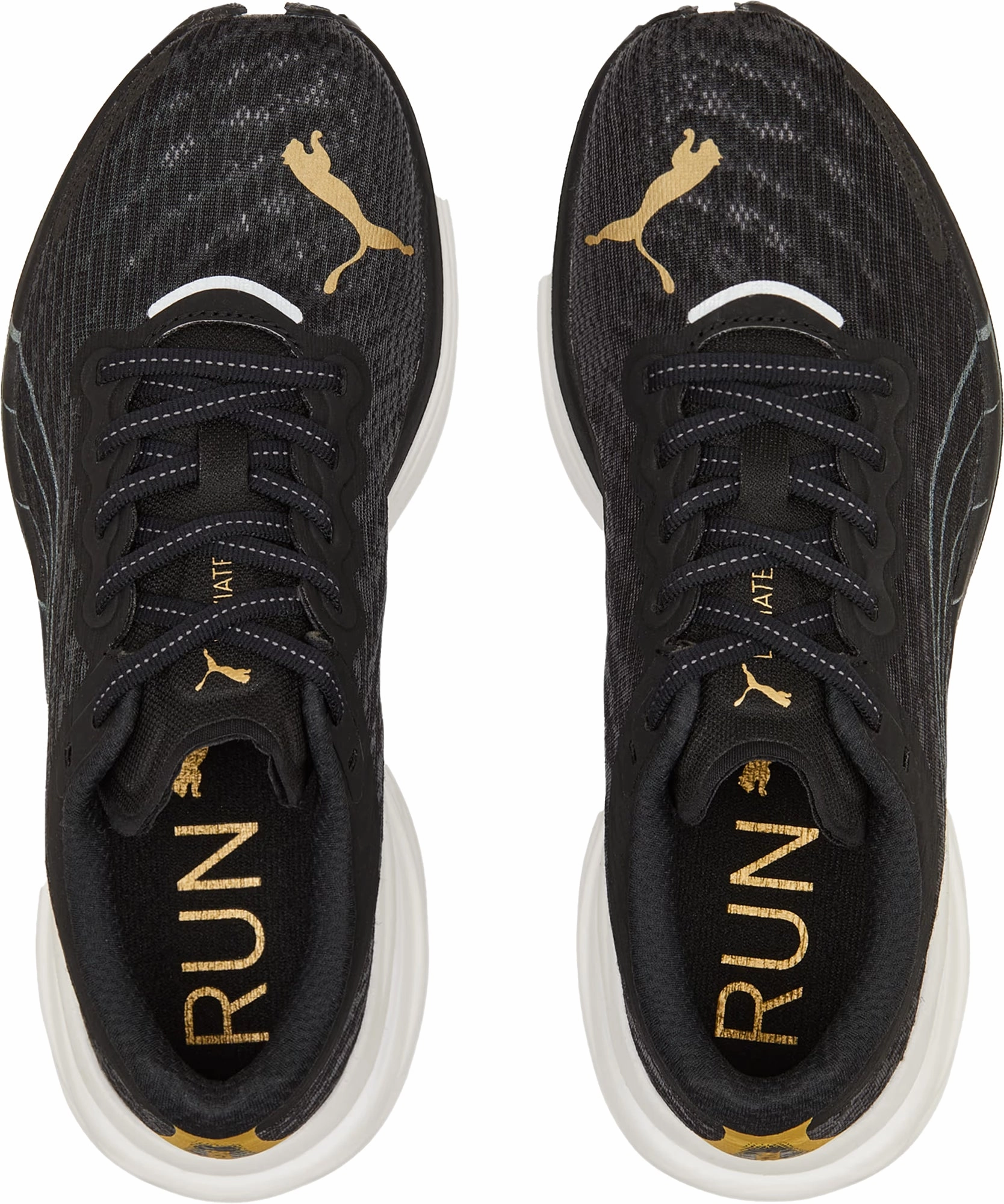 Neutral Shade Heat Sealed Reinforcement Puma Deviate Nitro 2 Womens Running Shoes - Black