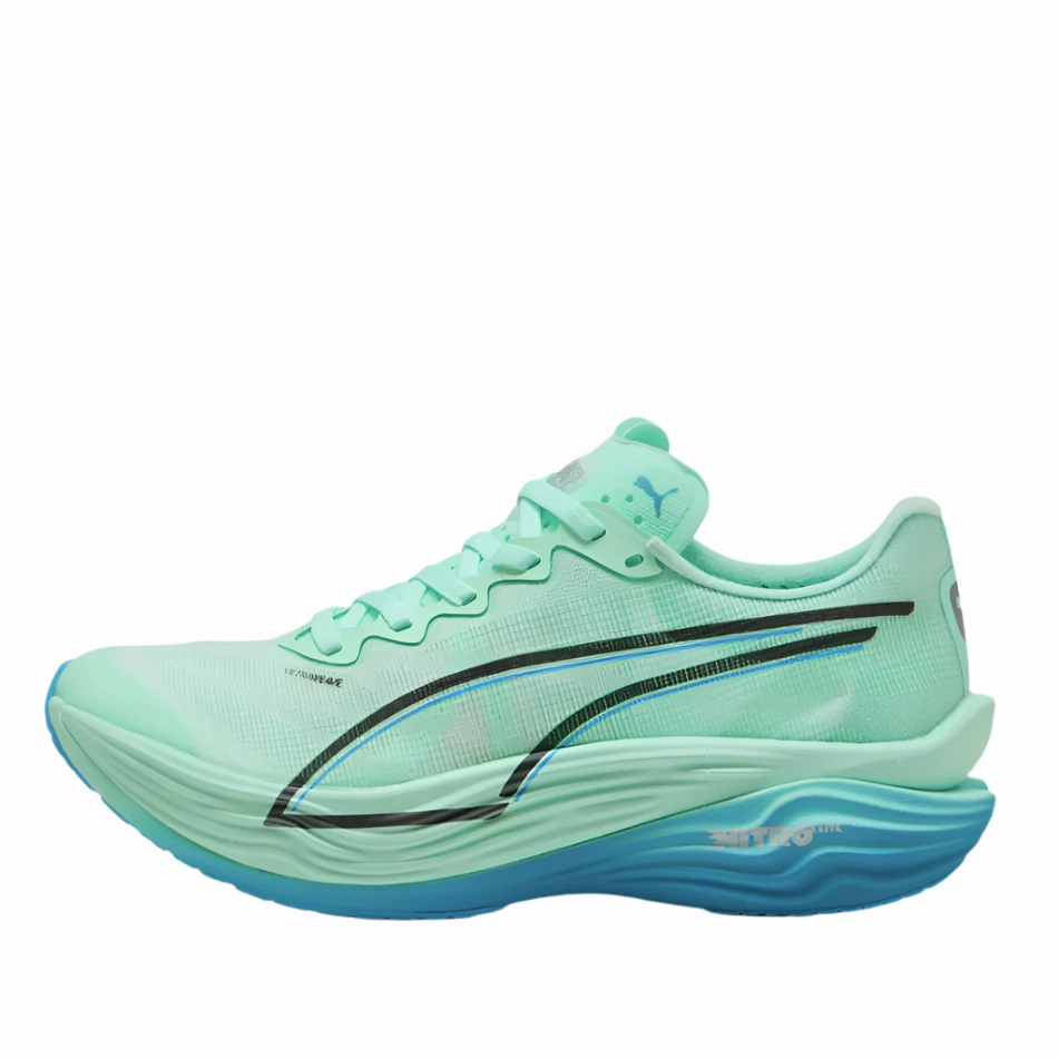 sailing shoes multipurpose - functionality shoes PUMA Women's Deviate NITRO Elite 3 Running Shoes in Mint Melt/Speed Blue AW25