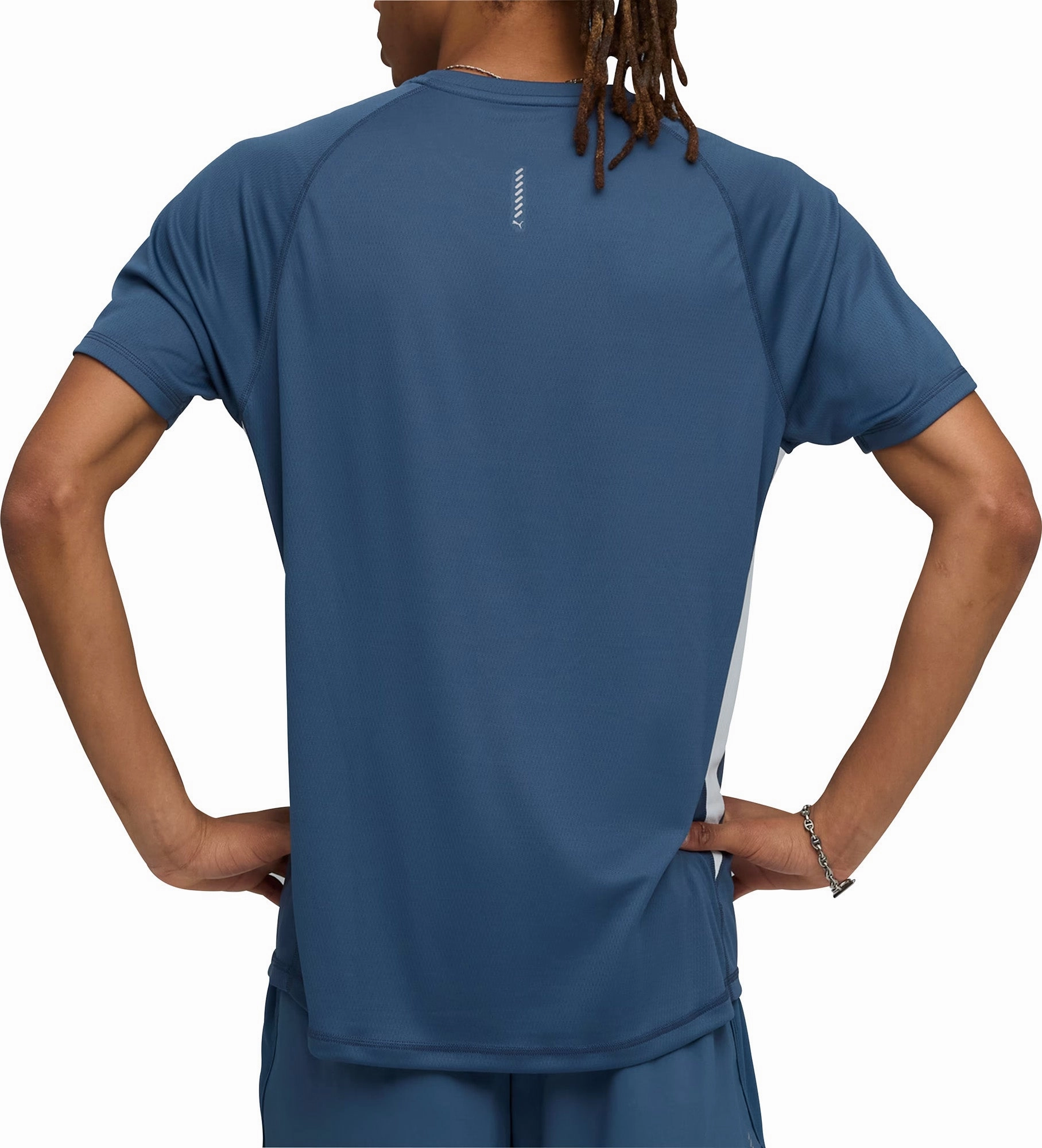 Puma Velocity Short Sleeve Mens Running Top - Blue Layering Piece