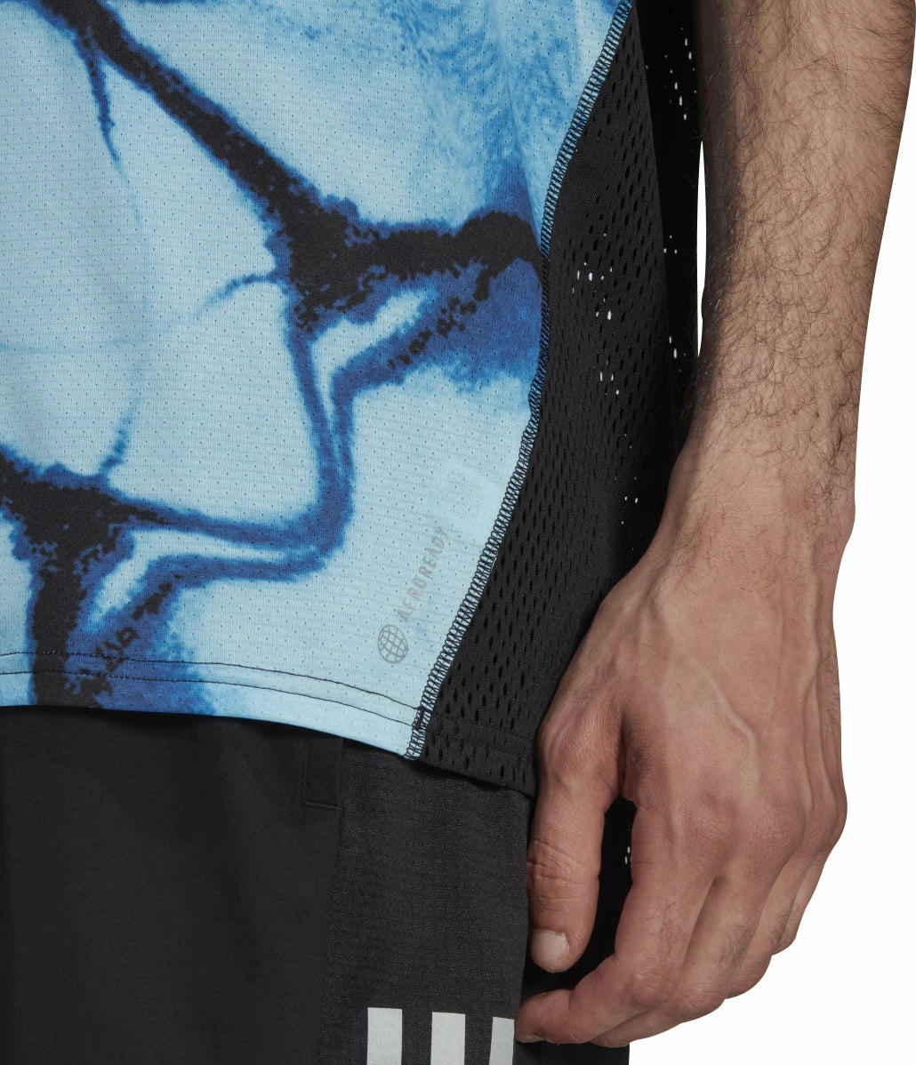 adidas Fast Short Sleeve Mens Running Top - Black Ultra Soft Blend