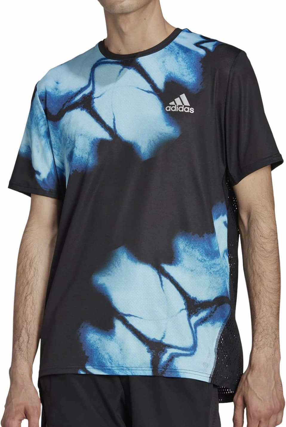 adidas Fast Short Sleeve Mens Running Top - Black HighThreadCount