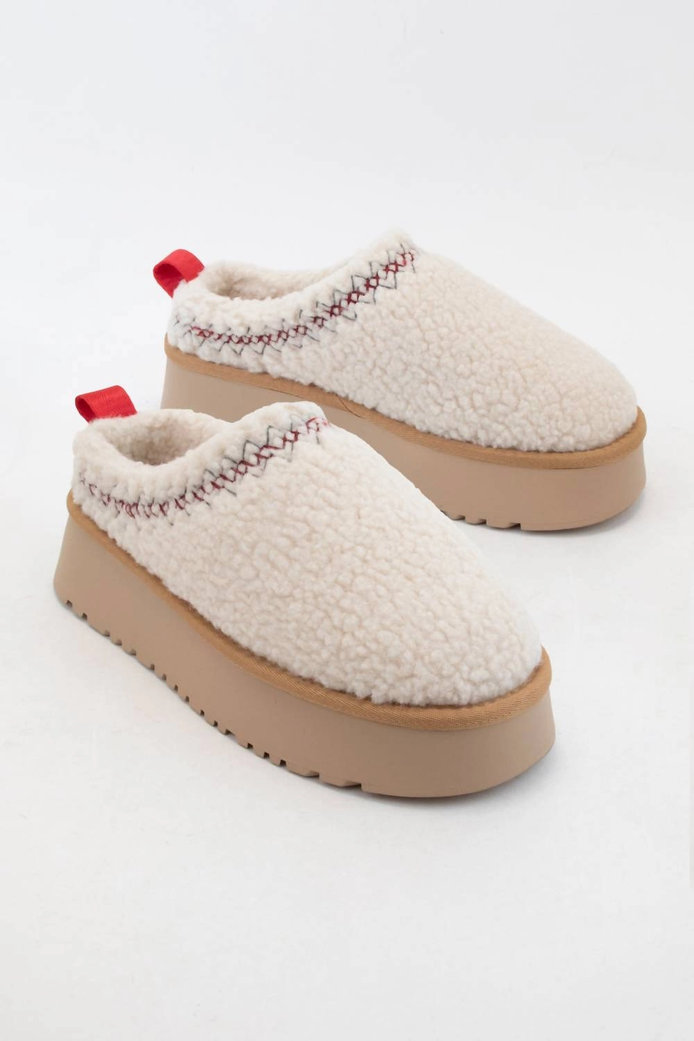 Shock Absorbing Technology Women's Isaac Platform Sherpa Slipper In Off White