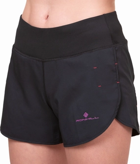 Ronhill Tech 4.5 Inch Womens Running Shorts - Black meditation wear Convertible Length