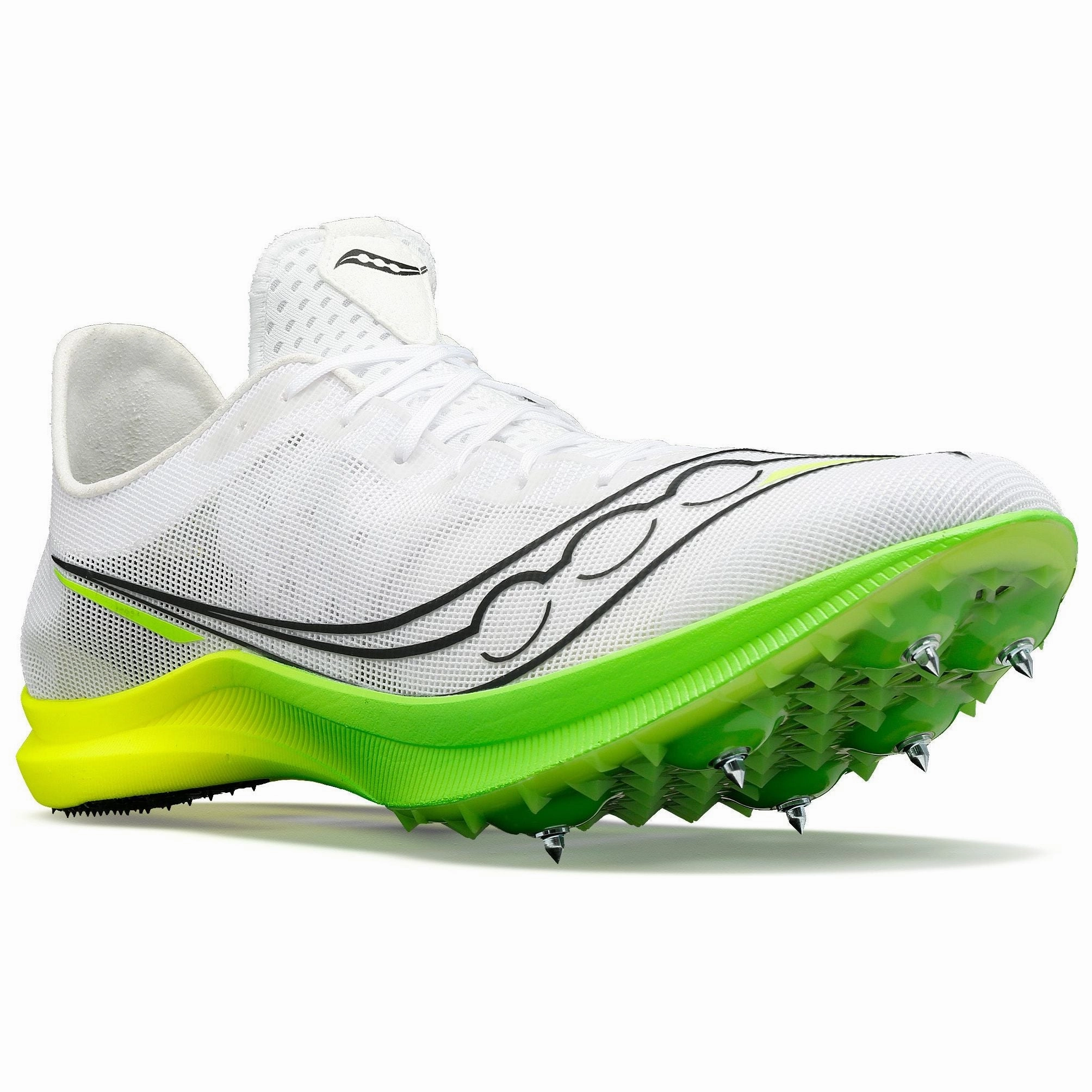 Saucony Endorphin Cheetah Mens Running Spikes - White Reflex Play Wide Movement