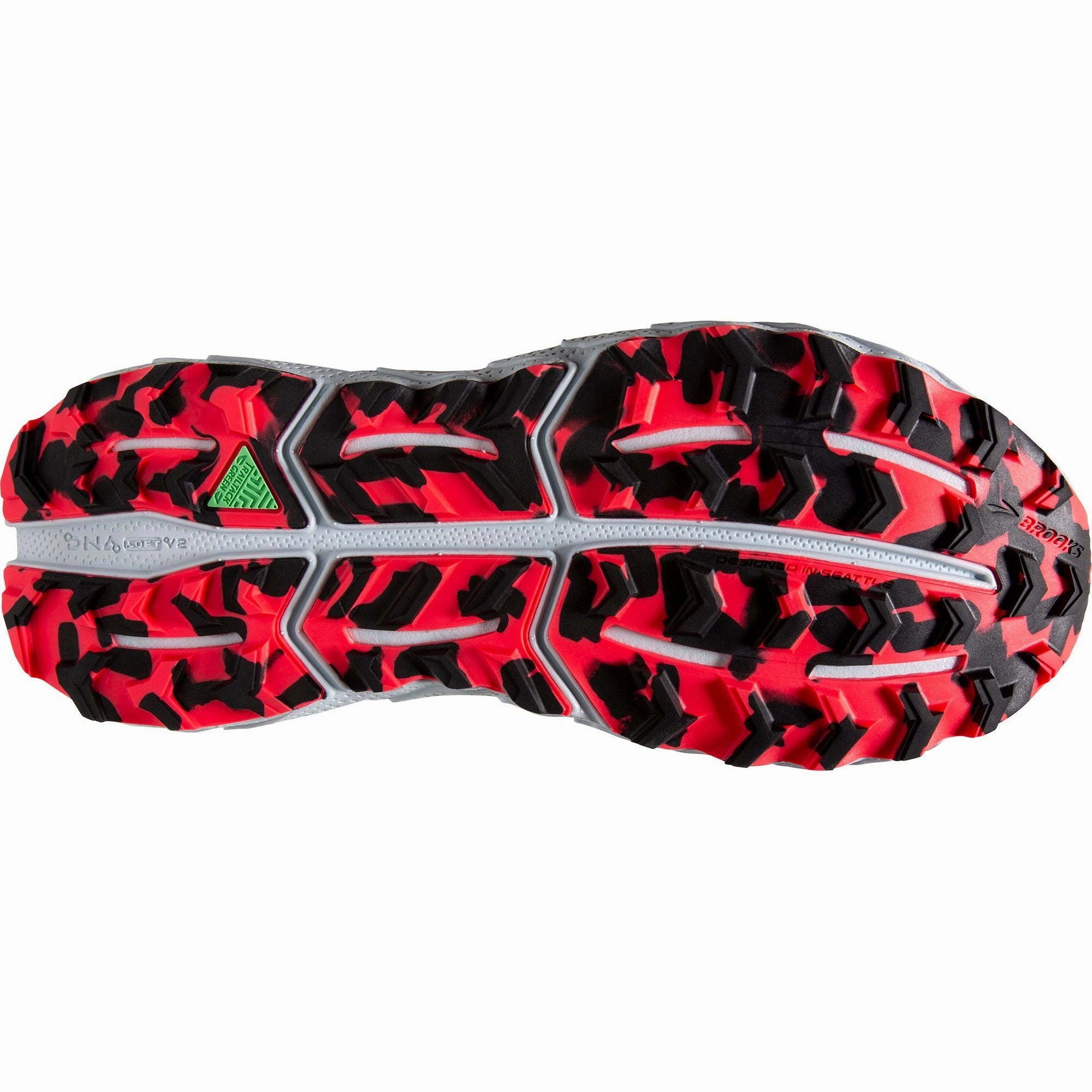 synthetic material shoes Pressure Relief Footbed Brooks Cascadia 17 Womens Trail Running Shoes - Blue