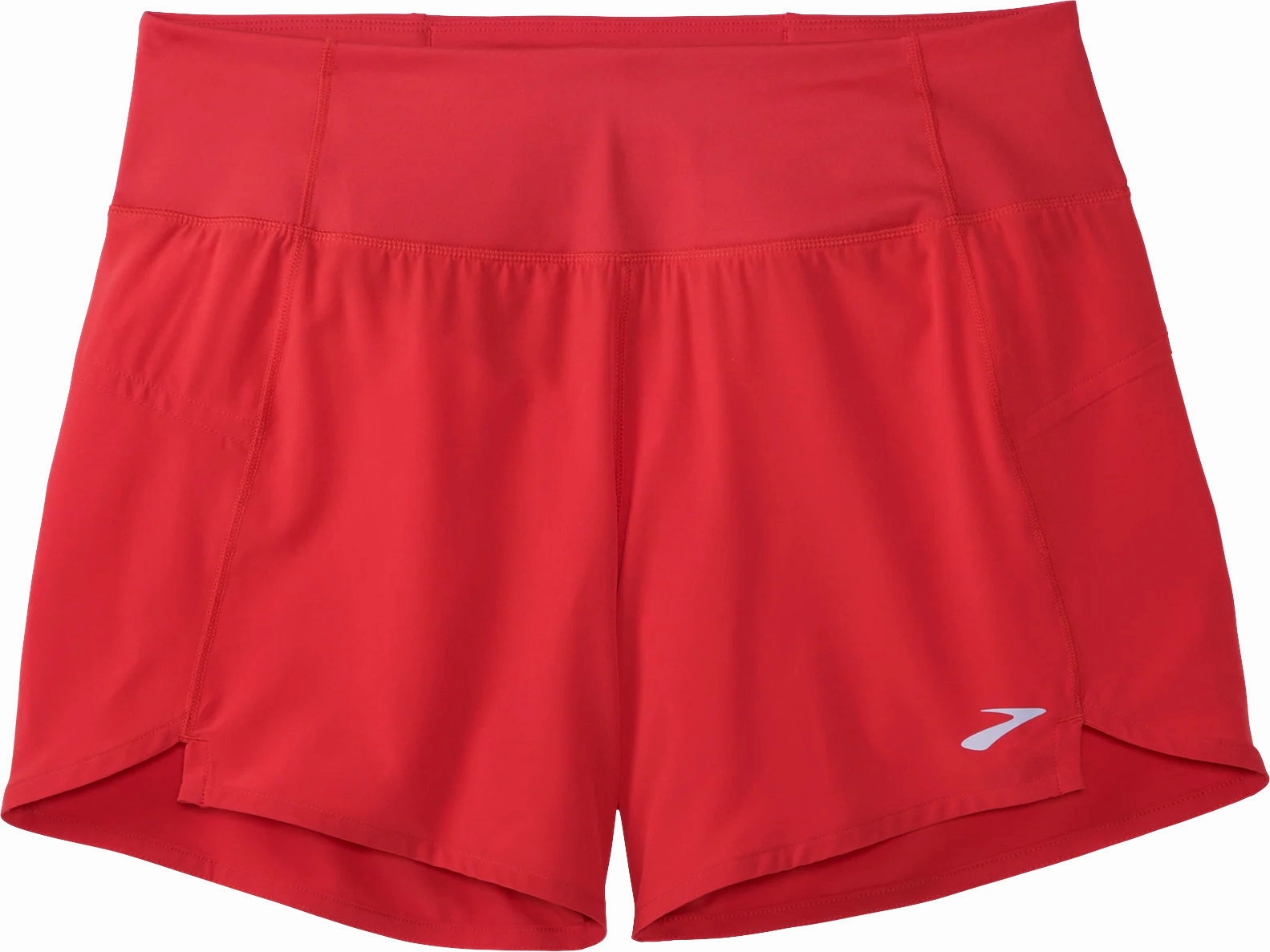 Brooks Chaser 5 Inch Womens Running Shorts - Red Linen blend Chill Design