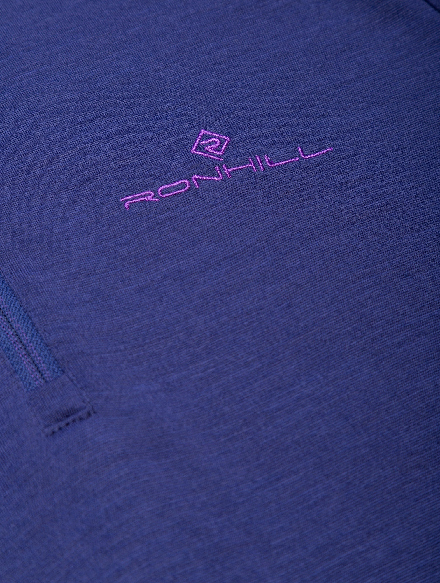 Ronhill Tech Merino Half Zip Long Sleeve Womens Running Top - Blue driving Ring