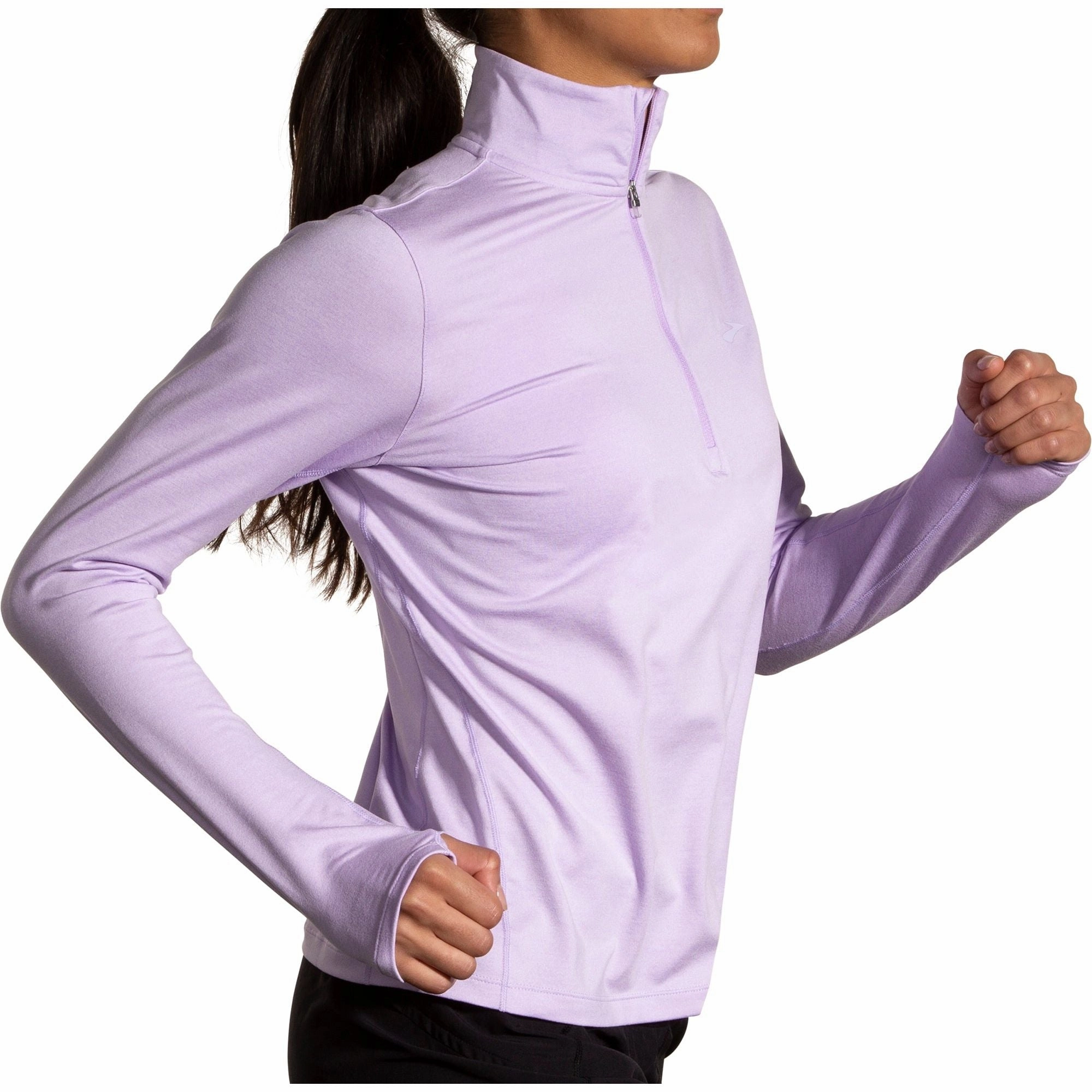 Brooks Dash 2.0 Half Zip Long Sleeve Womens Running Top - Purple Tailored Design
