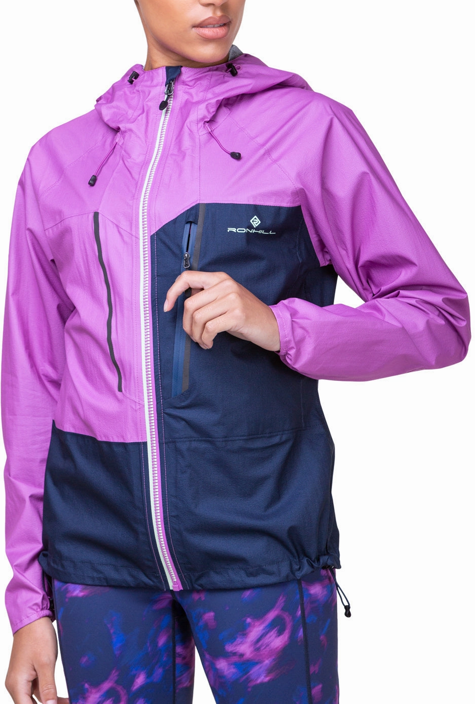 suitable for group activities Pendant Ronhill Tech Fortify Waterproof Womens Running Jacket - Blue
