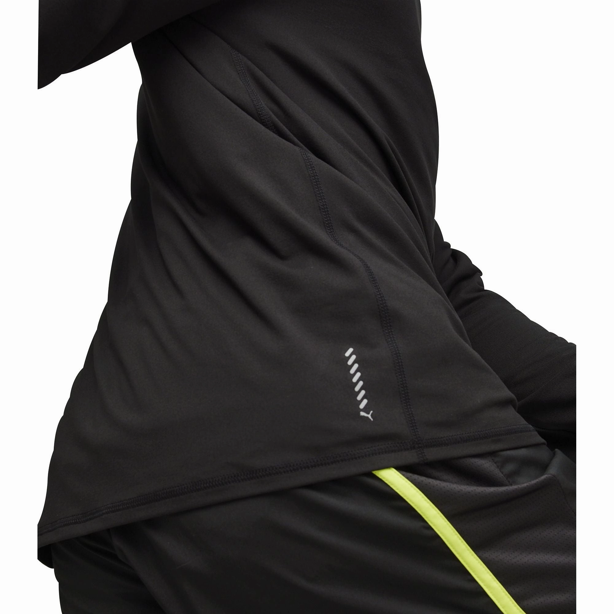 tie dye Puma Run Cloudspun Half Zip Long Sleeve Mens Running Top - Black