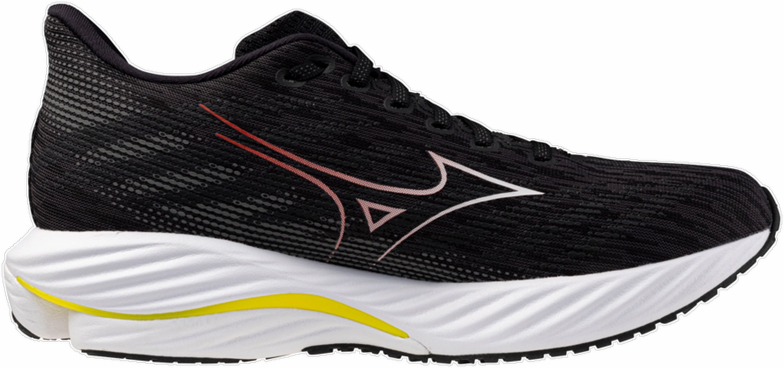 Flexible Build Easy to Wear Mizuno Wave Rider 28 Mens Running Shoes - Black