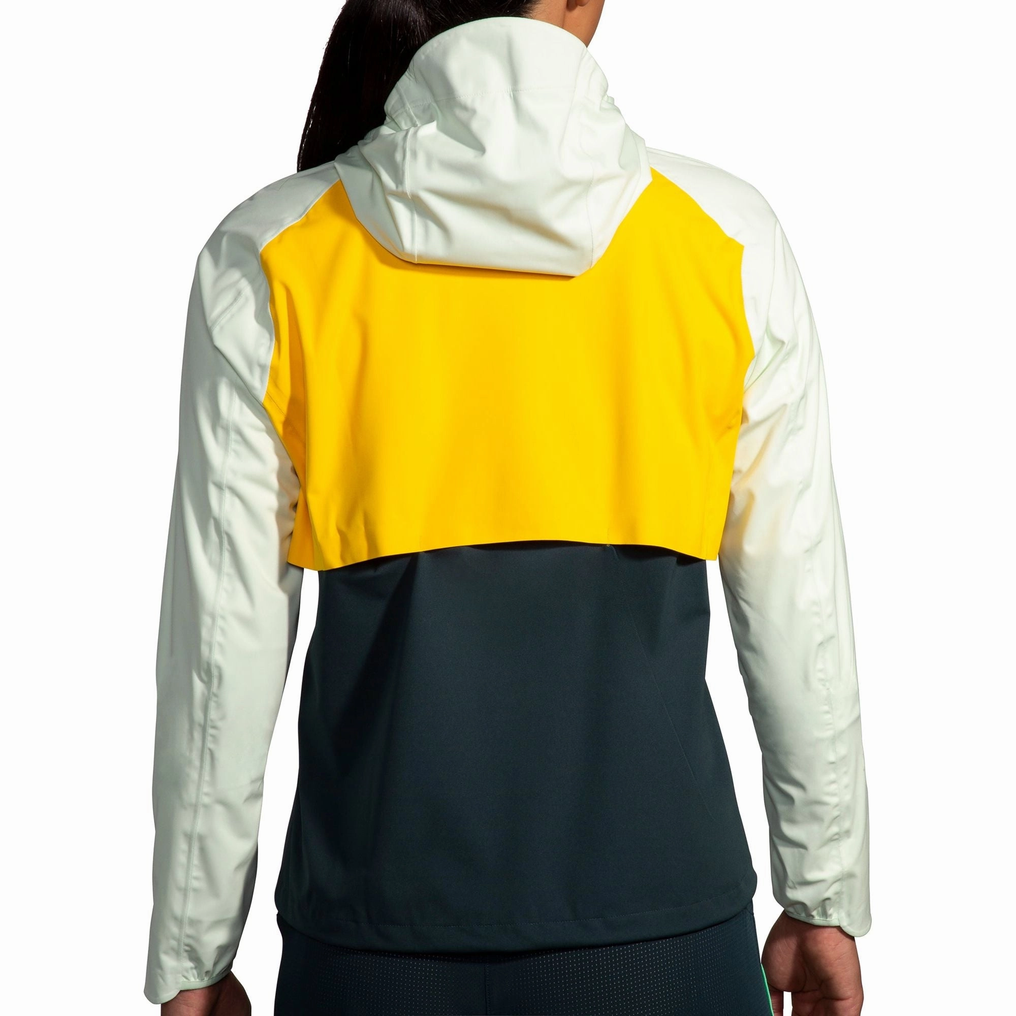 Insulated Interior Brooks High Point Waterproof Womens Running Jacket - Yellow
