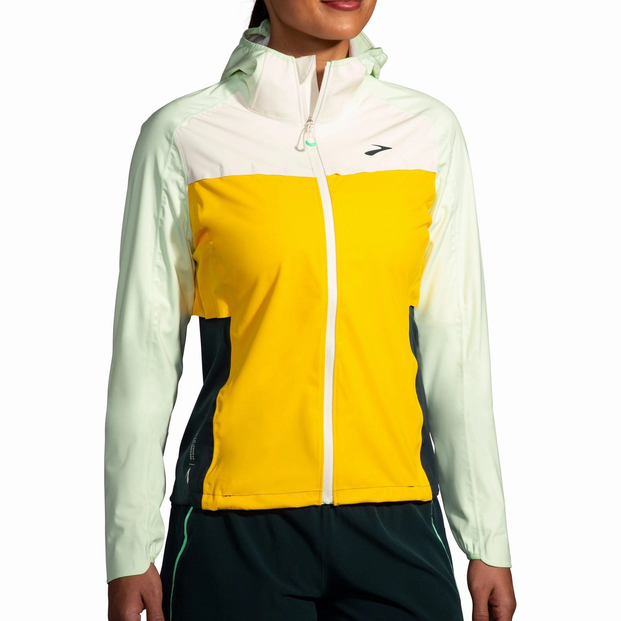 Brooks High Point Waterproof Womens Running Jacket - Yellow Rugged Durability