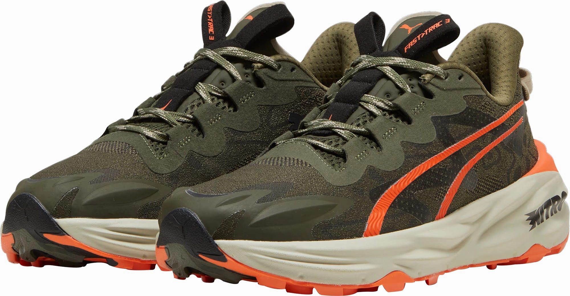 Puma Fast-Trac Nitro 3 Mens Trail Running Shoes - Green running in bright colors