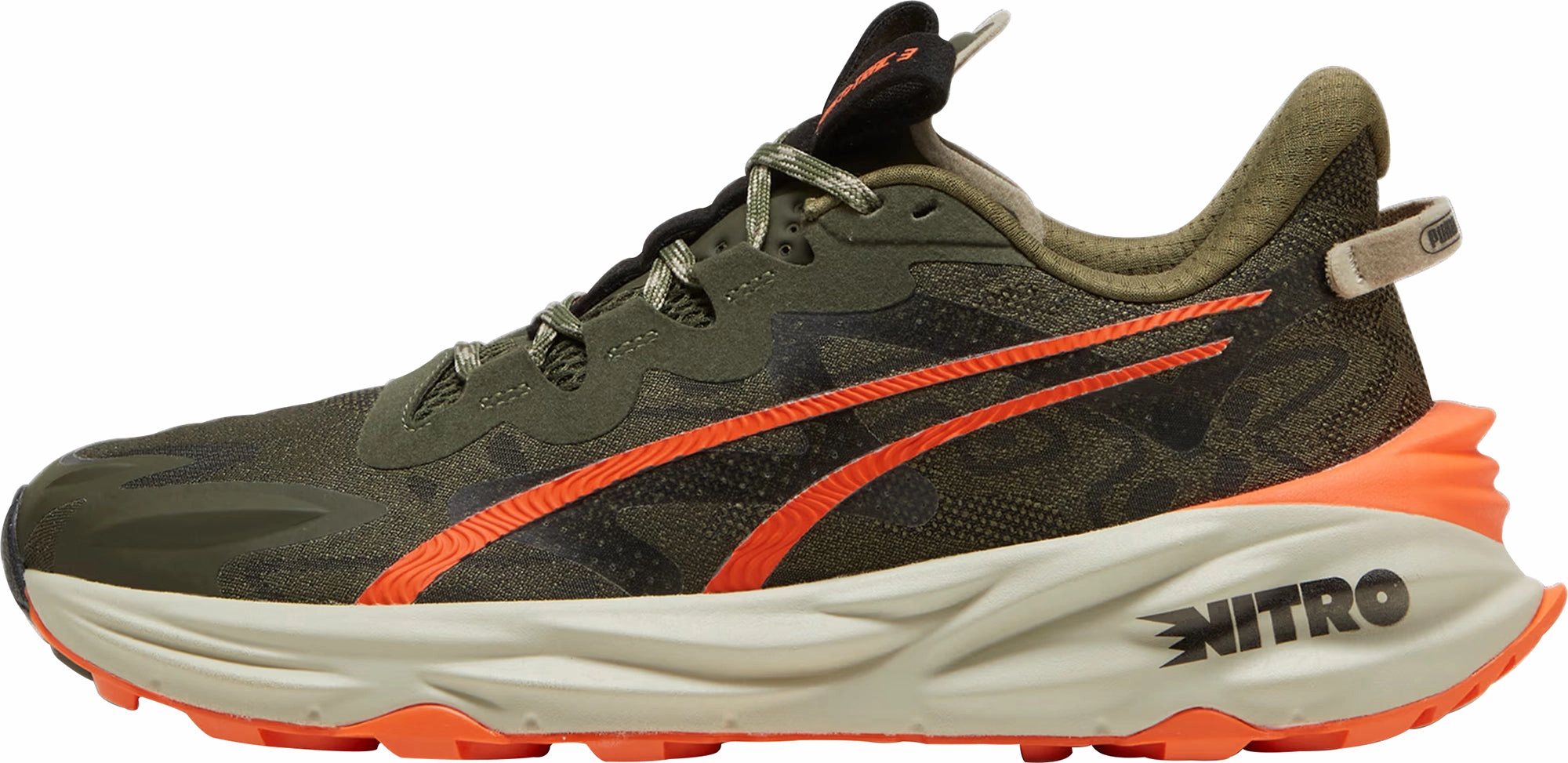 Puma Fast-Trac Nitro 3 Mens Trail Running Shoes - Green Rotational Traction Nodes