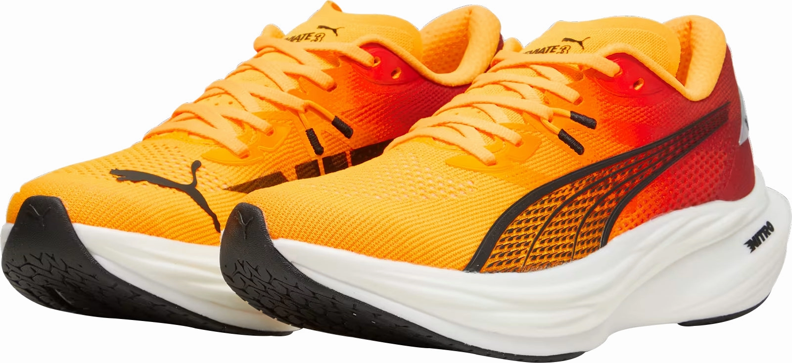 Timeless arch Hyper Compression Cushion Puma Deviate Nitro 3 Womens Running Shoes - Orange
