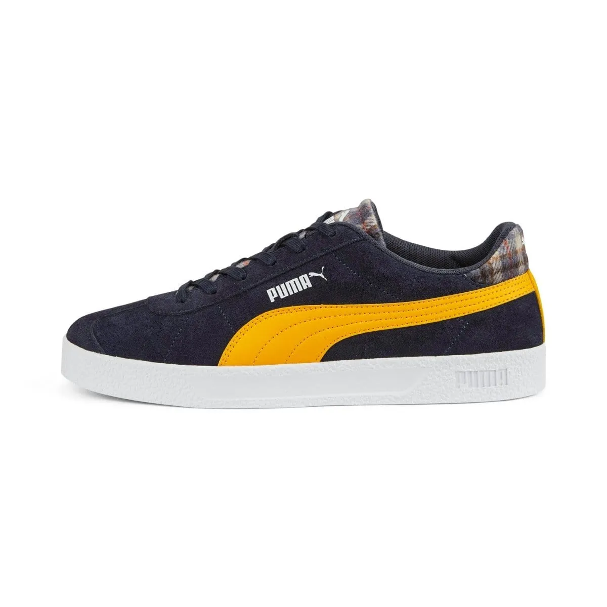 Petal Jog Puma Men's Club Navy/Yellow Plaid Shoe