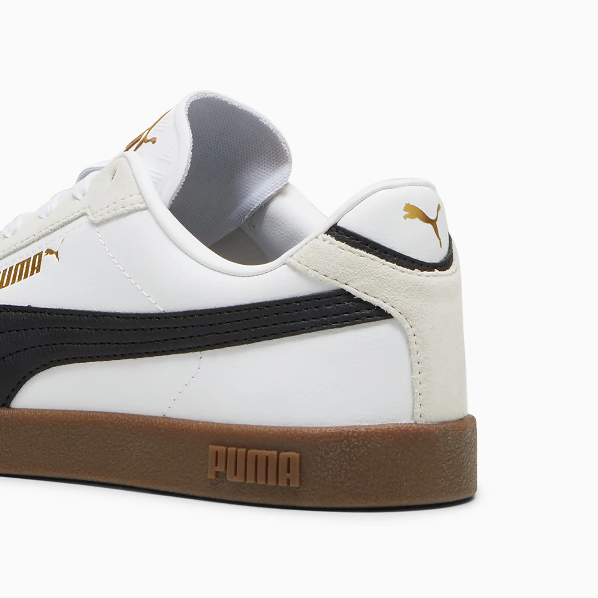 Cozy Interior Comfy Fit Puma Men's Club White/Black Sneaker Shoes