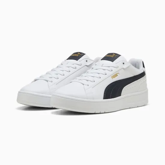 Puma Men's Court Classico White/Black Sneaker Shoes Leather