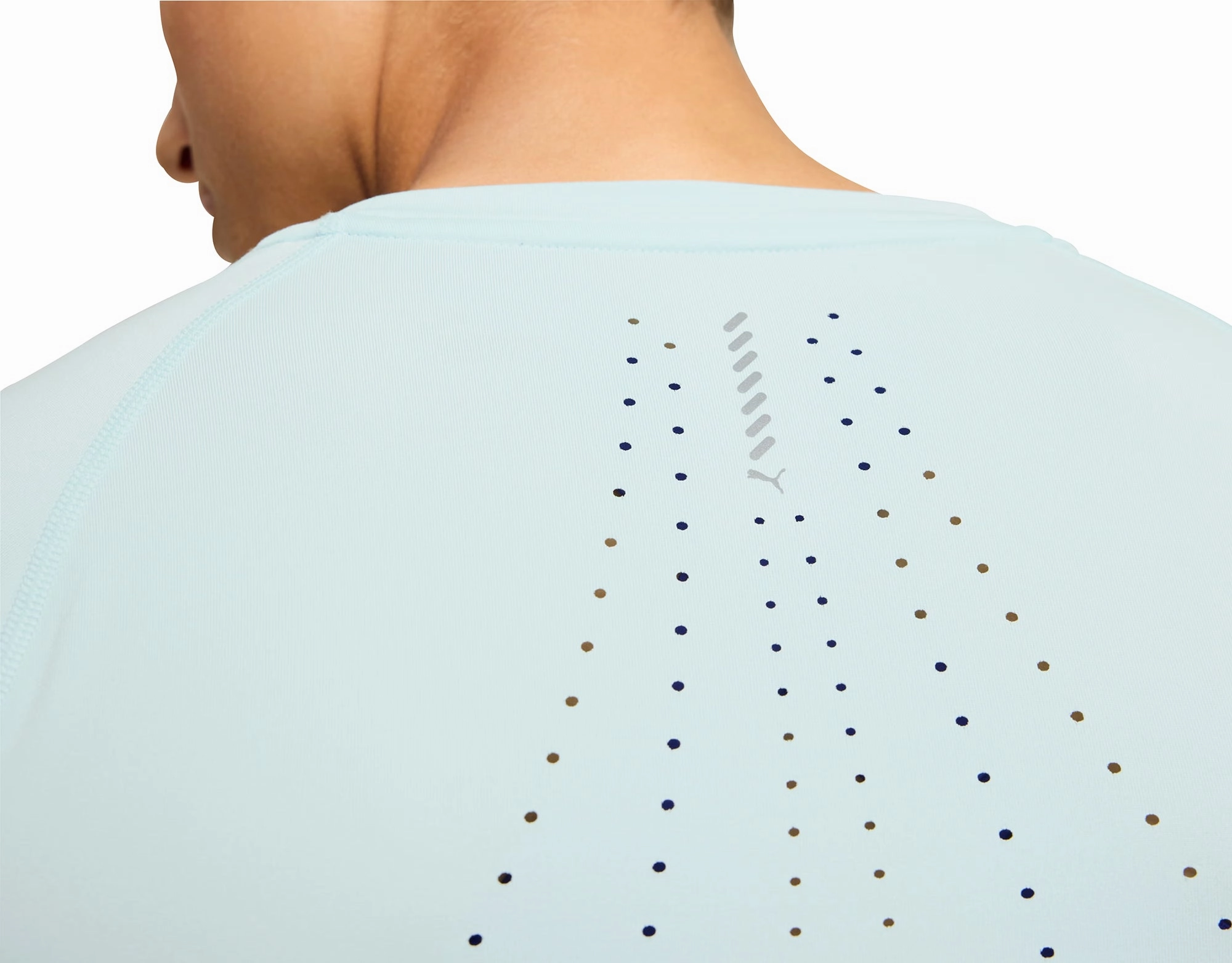 Cuffed edge lined Puma Cloudspun Long Sleeve Womens Running Top - Blue