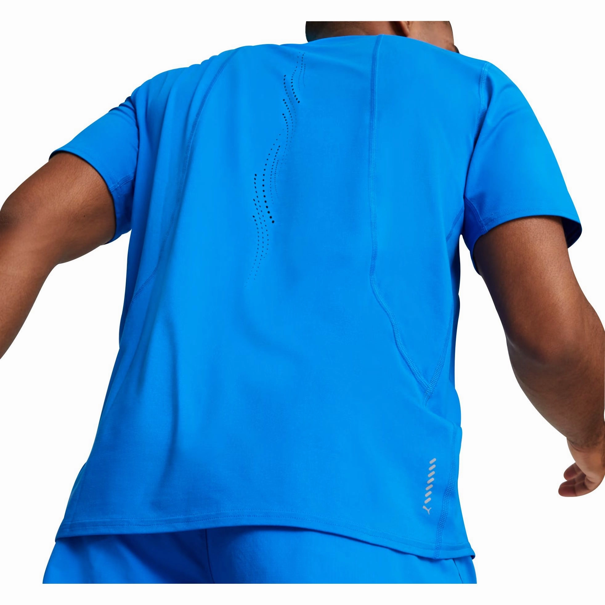 Puma Cloudspun Short Sleeve Mens Running Top - Blue Breathable fabric Outdoor Sports