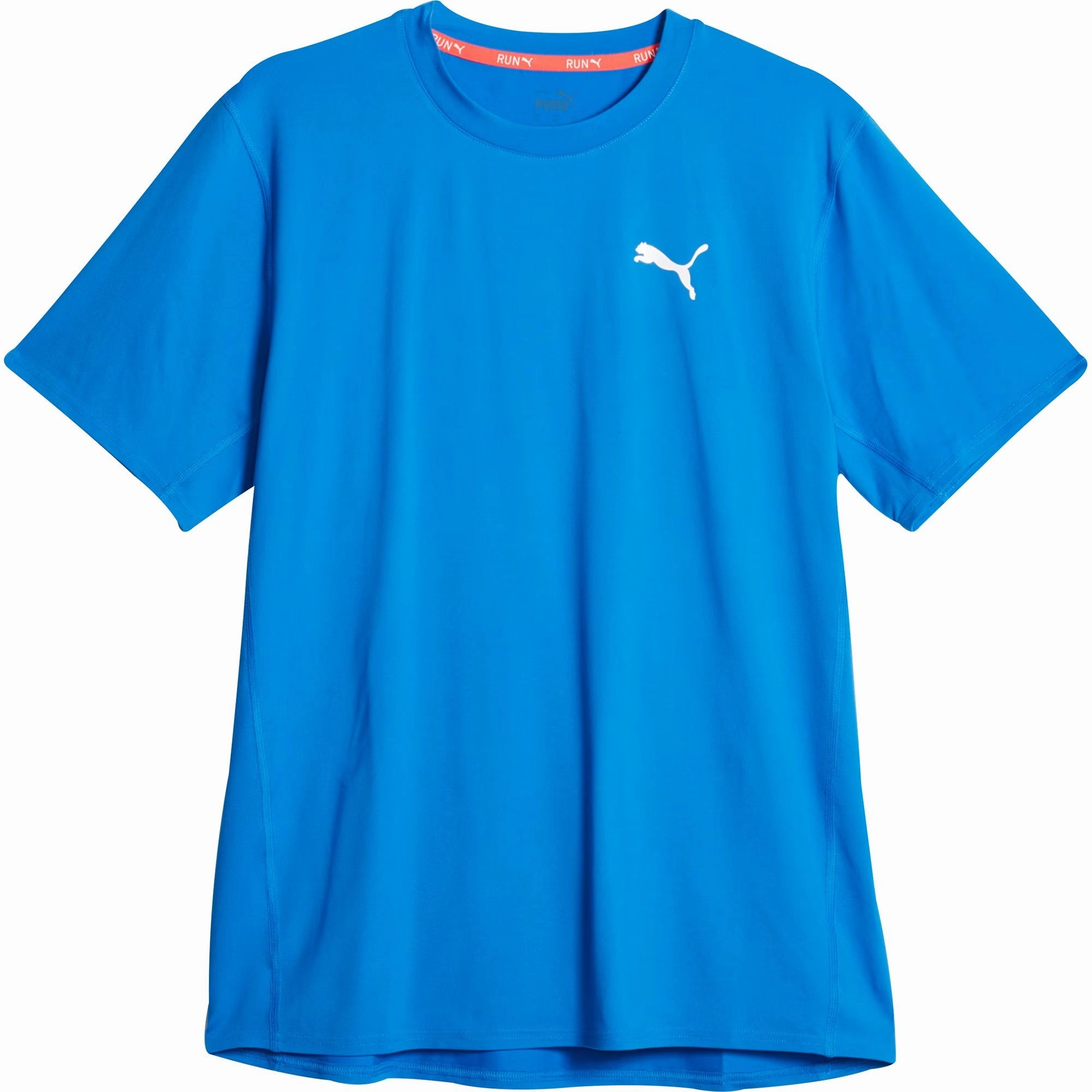Puma Cloudspun Short Sleeve Mens Running Top - Blue Casual Choice Wear ReinforcedHems