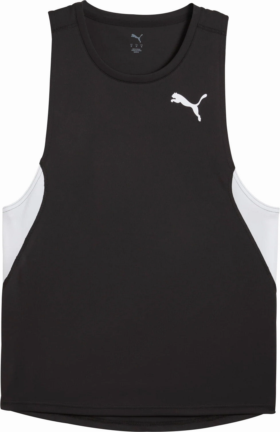 Adjustable Side Straps Slip Resistant Trim Puma Cross The Line 3 Mens Running Vest - Black