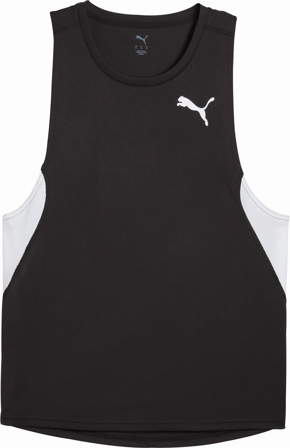 Puma Cross The Line 3 Mens Running Vest - Black Rayon Belief