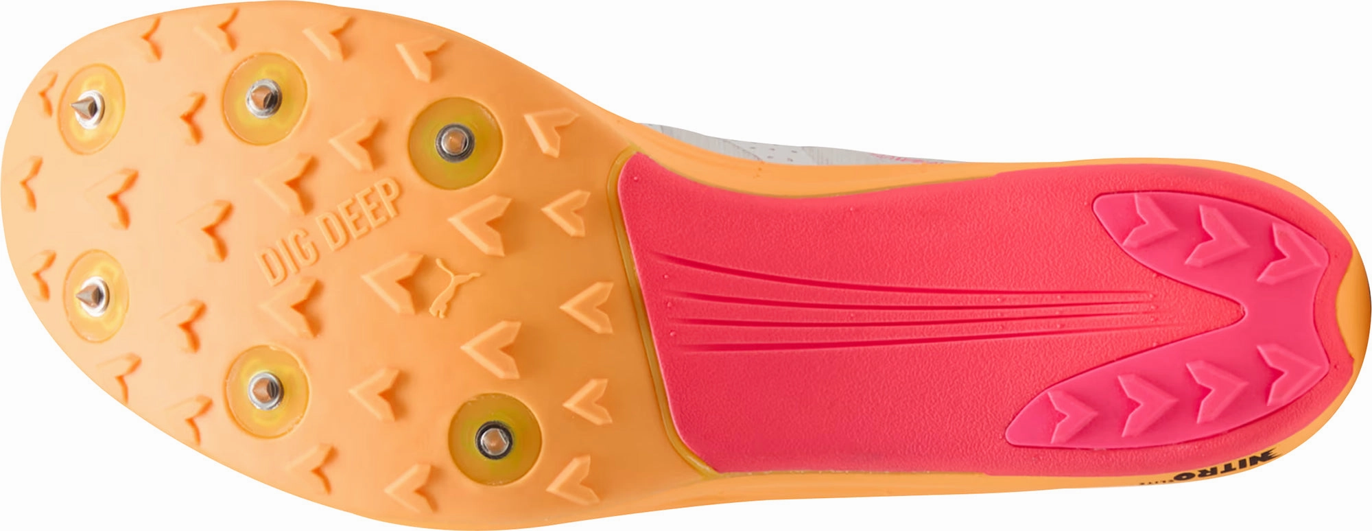 Puma Crossfox Nitro Elite Cross Country Running Spikes - White Player Control Firm base