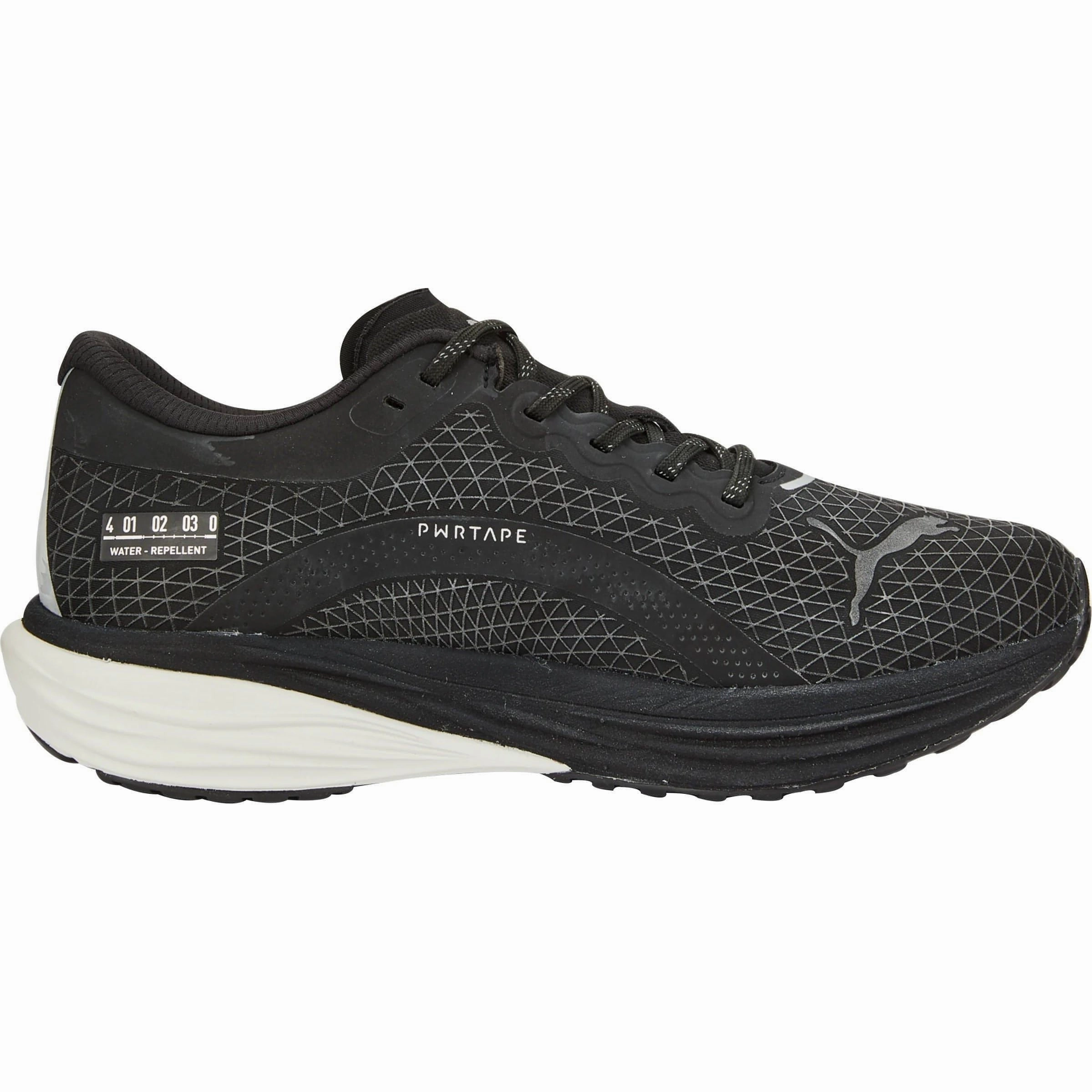 logo - appliqued shoes graduation - themed running option Puma Deviate Nitro 2 WTR Mens Running Shoes - Black