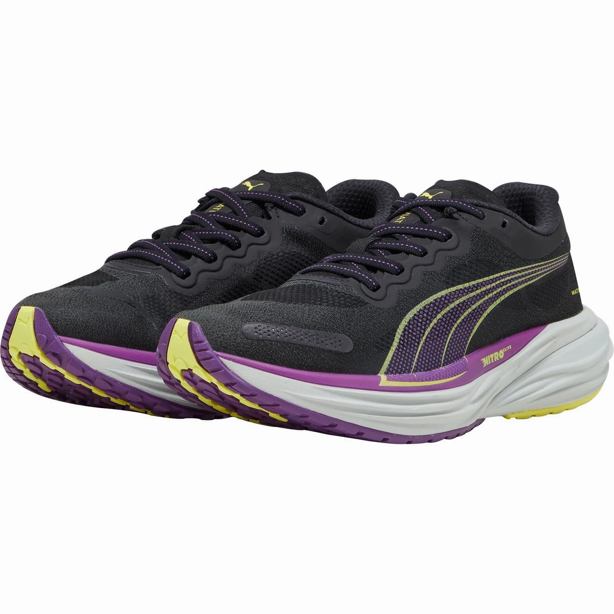 Puma Deviate Nitro 2 WTRepel Womens Running Shoes - Black Adaptive cushion Training companion